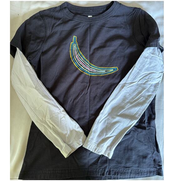 Tea Collection grey banana shirt size 10 - Picture 1 of 3